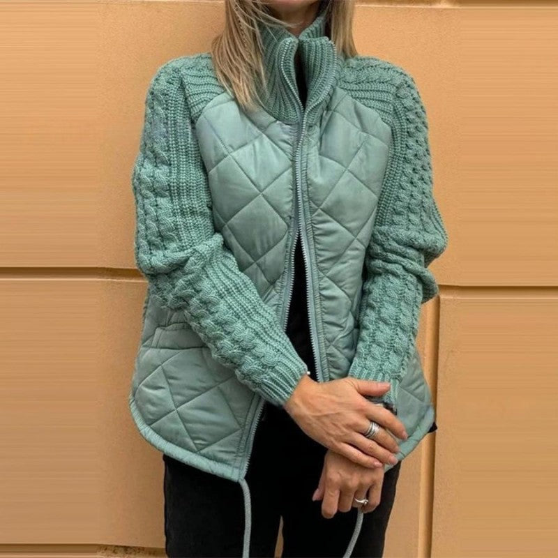 Gabi Knitted Patchwork Puffer Jacket