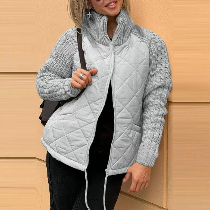 Gabi Knitted Patchwork Puffer Jacket