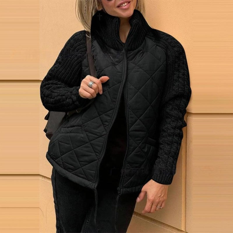 Gabi Knitted Patchwork Puffer Jacket