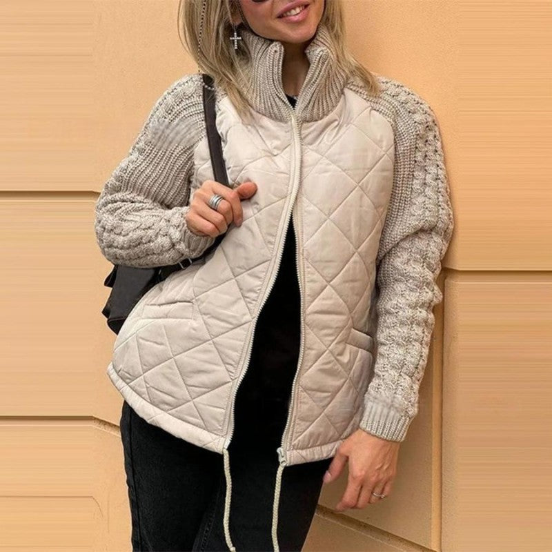 Gabi Knitted Patchwork Puffer Jacket