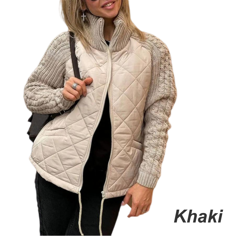 Gabi Knitted Patchwork Puffer Jacket