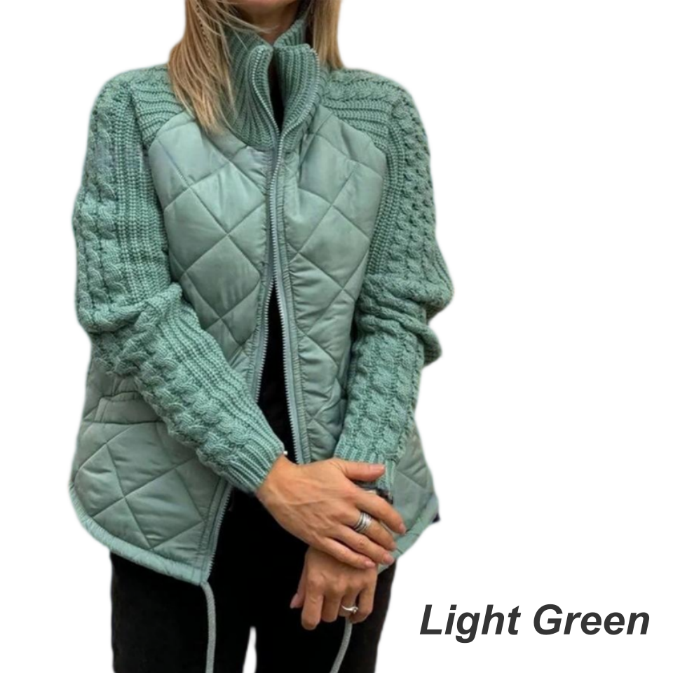 Gabi Knitted Patchwork Puffer Jacket