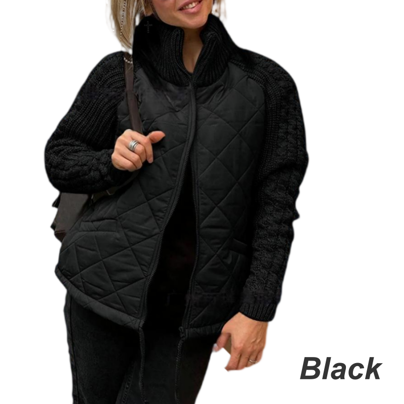 Gabi Knitted Patchwork Puffer Jacket