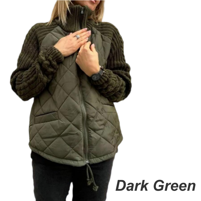 Gabi Knitted Patchwork Puffer Jacket