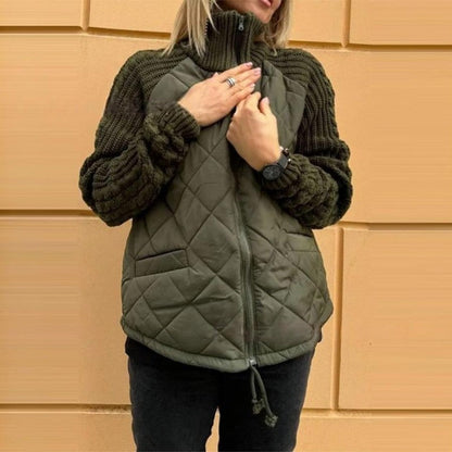 Gabi Knitted Patchwork Puffer Jacket