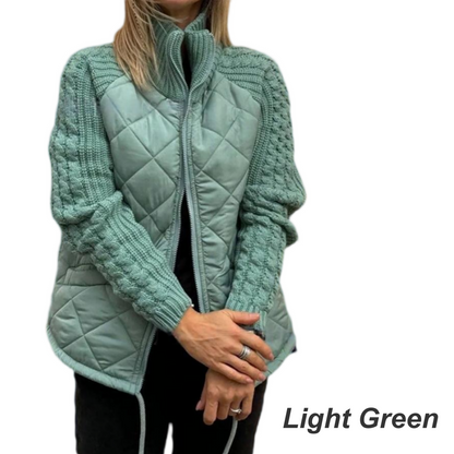 Gabi Knitted Patchwork Puffer Jacket